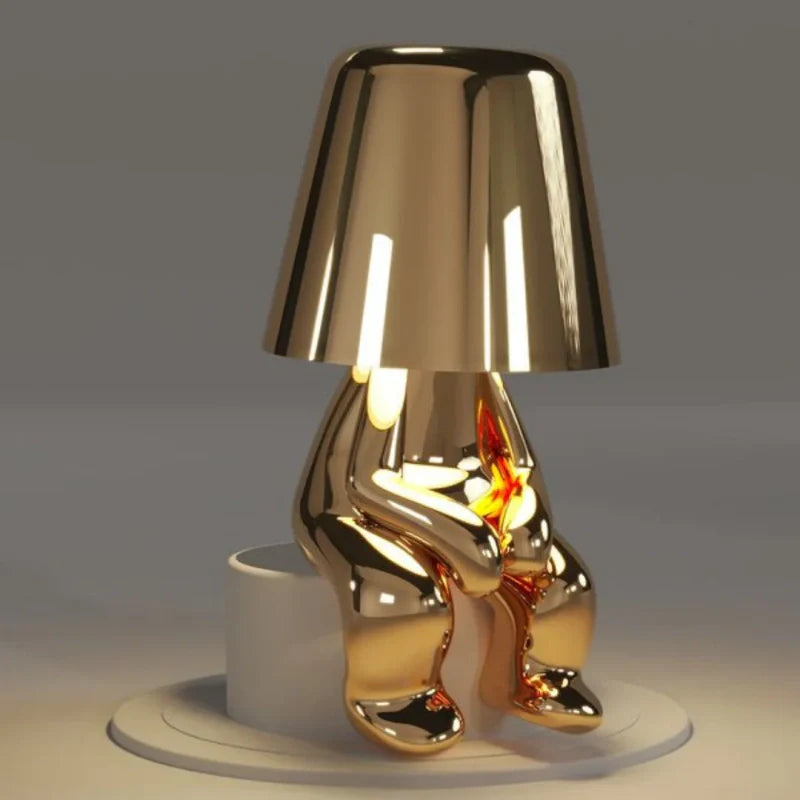 Character Figure Lamp, Dimmable Resin, Touch Control, USB Rechargeable