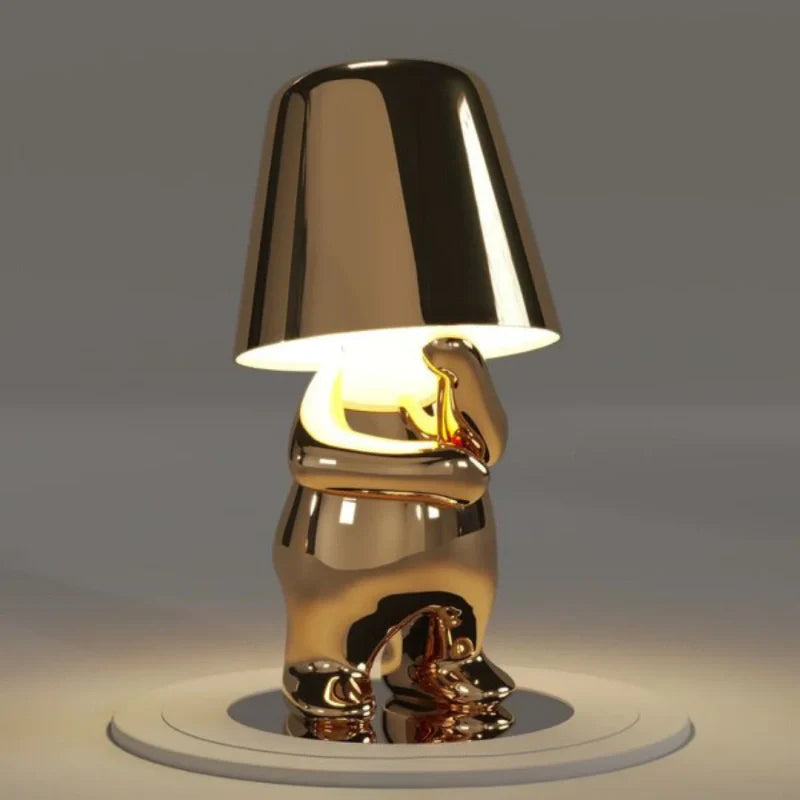Character Figure Lamp, Dimmable Resin, Touch Control, USB Rechargeable