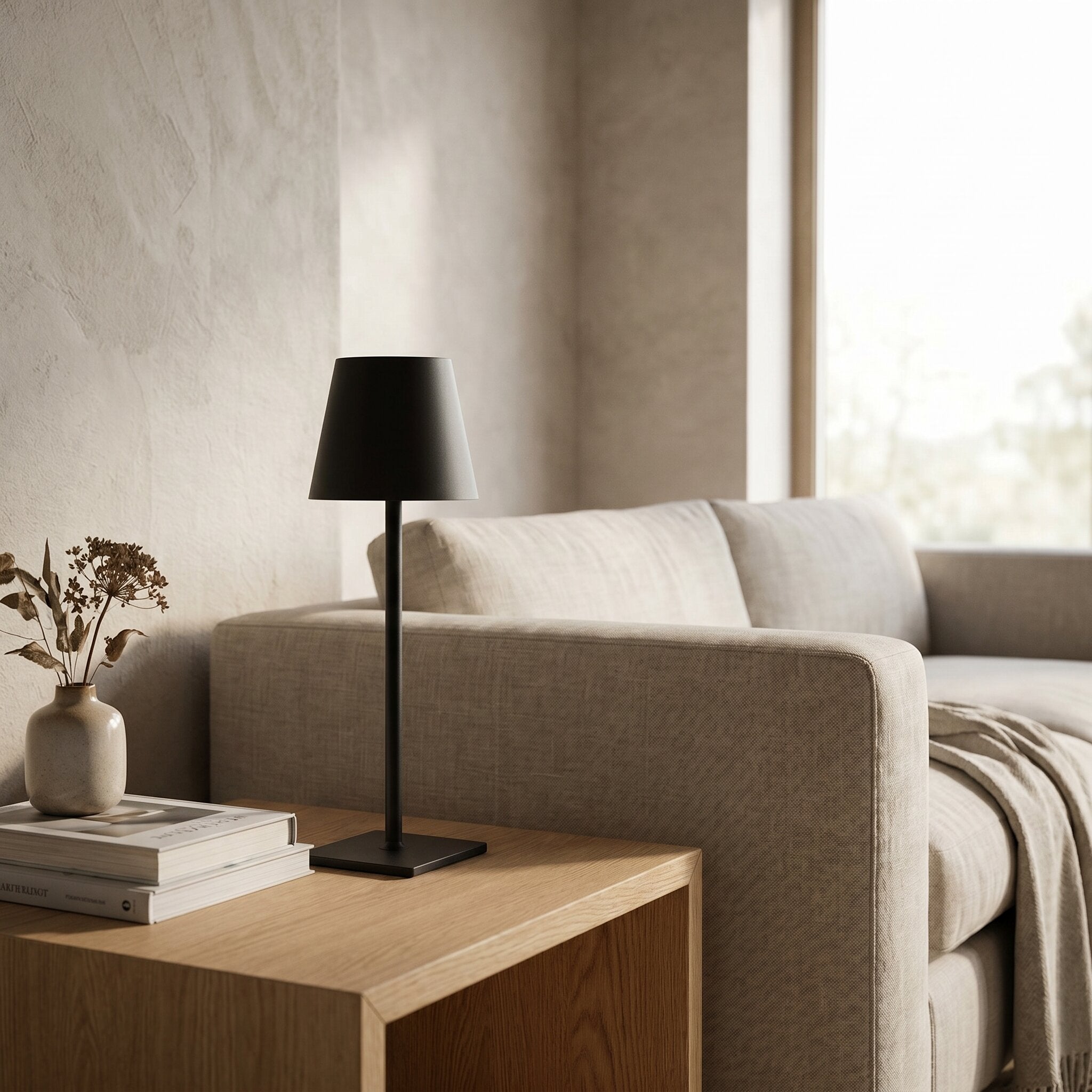 Linnea Cordless Rechargeable LED Table Lamp, Touch Dimmer