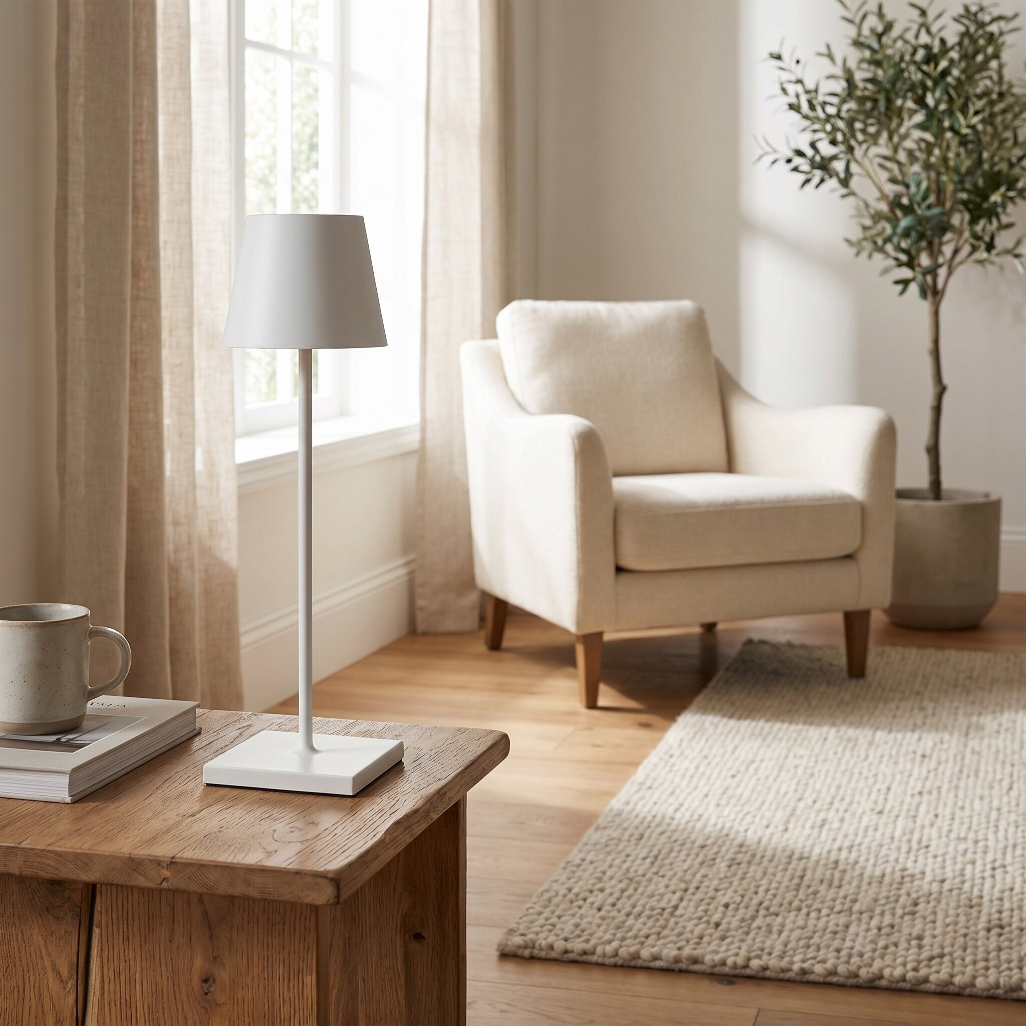 Linnea Cordless Rechargeable LED Table Lamp, Touch Dimmer