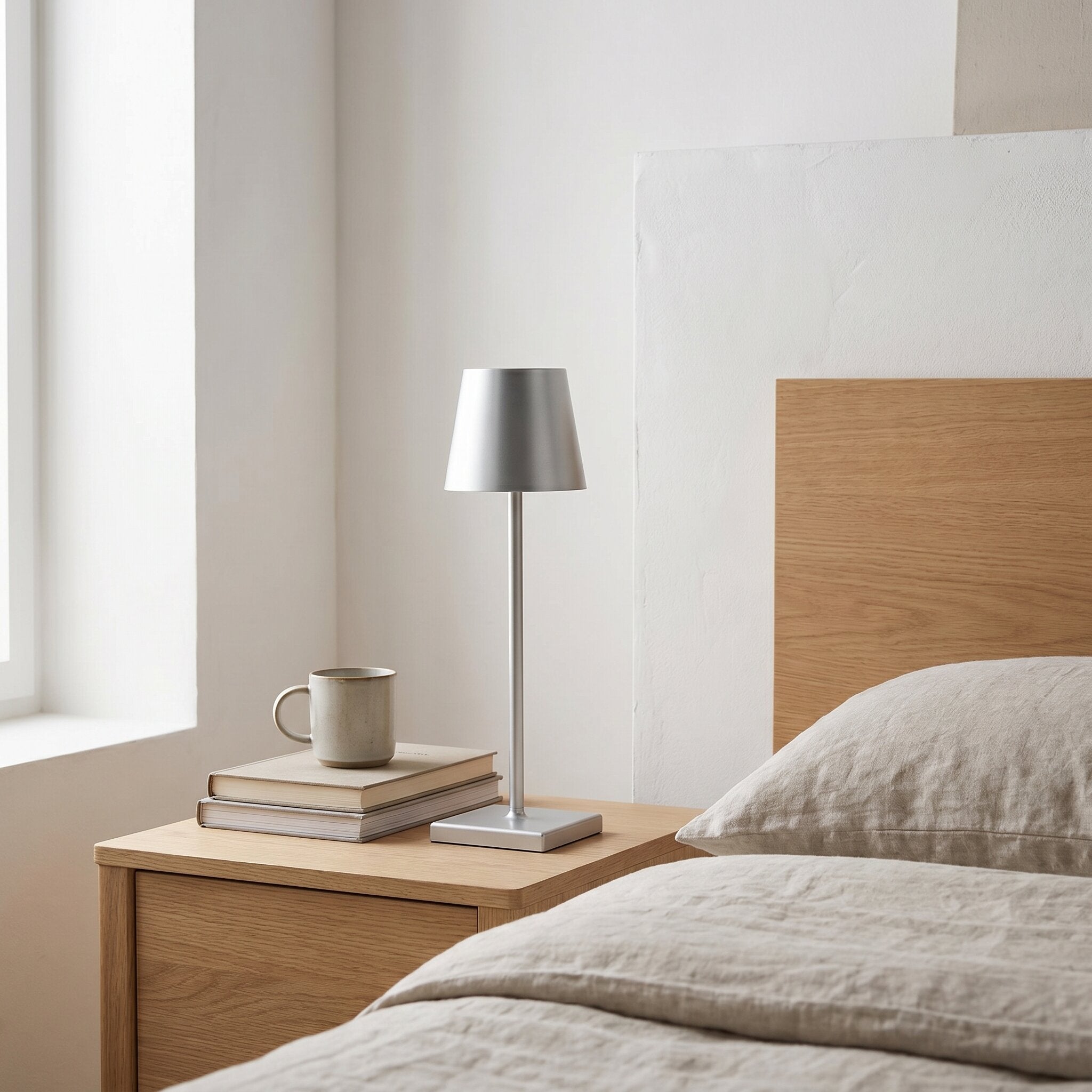 Linnea Cordless Rechargeable LED Table Lamp, Touch Dimmer
