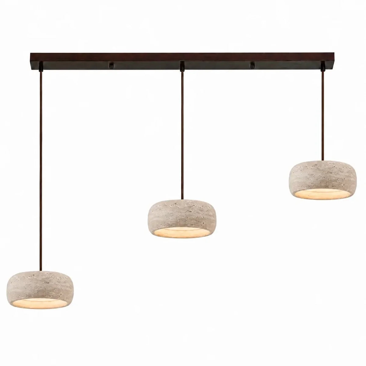 Sabine Travertine Cream Pendant Light, Handcrafted