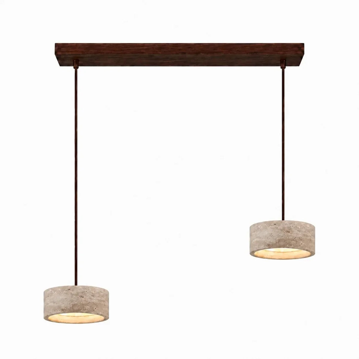 Sabine Travertine Cream Pendant Light, Handcrafted