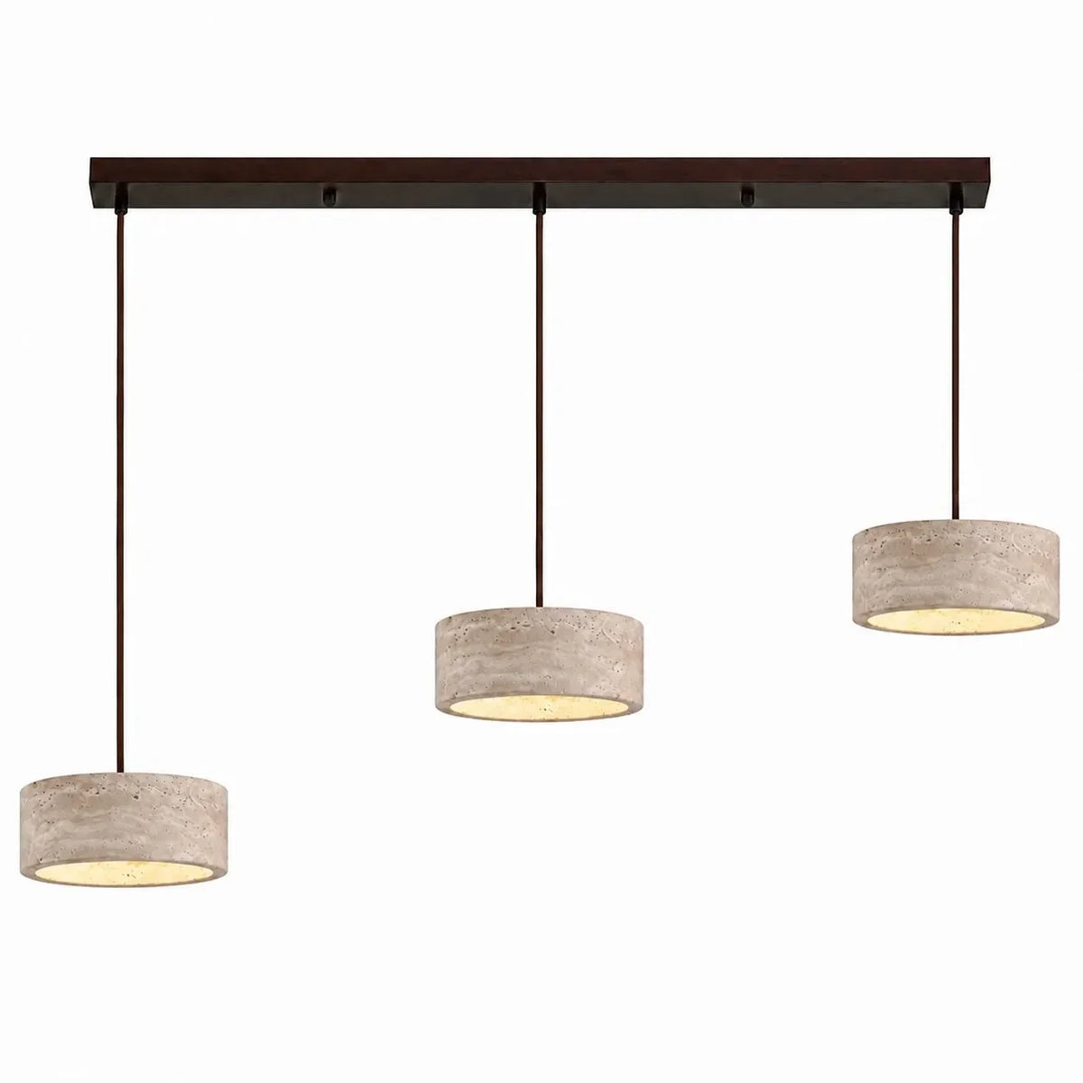Sabine Travertine Cream Pendant Light, Handcrafted