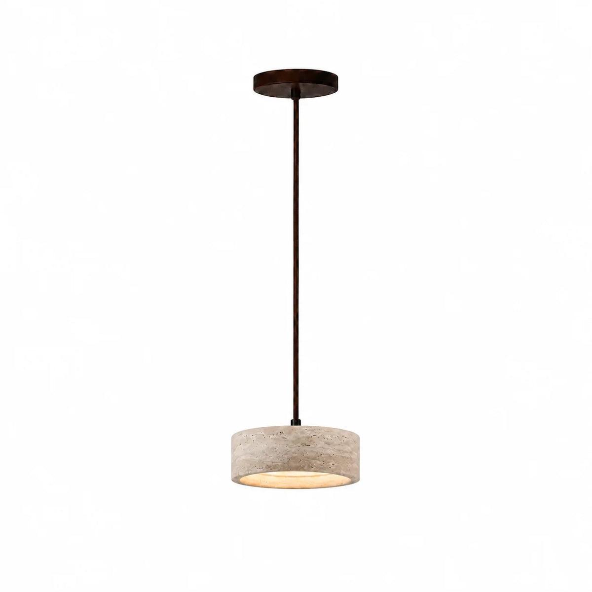 Sabine Travertine Cream Pendant Light, Handcrafted