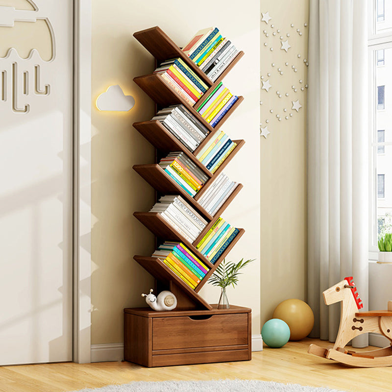 Eco-Friendly Board Bookshelf, 6-12 Tiers, Walnut or Wood Color