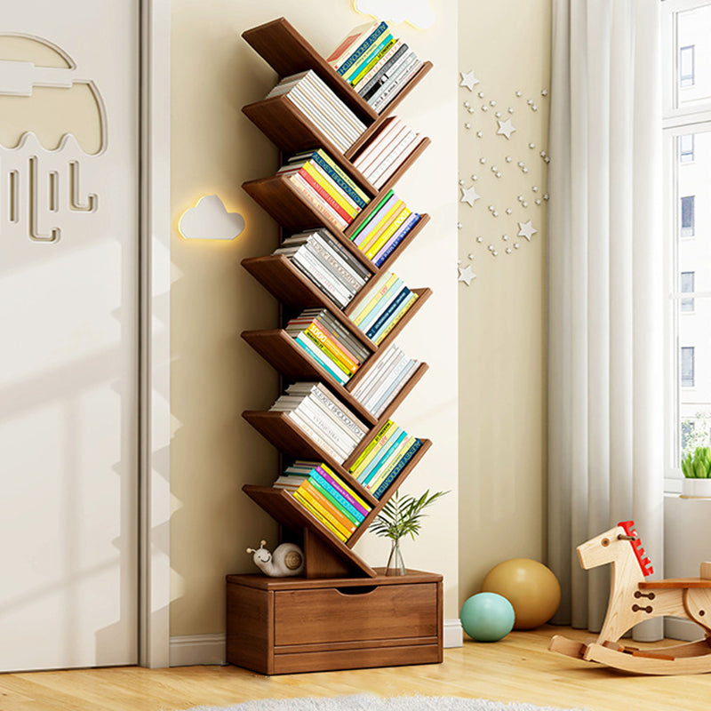 Eco-Friendly Board Bookshelf, 6-12 Tiers, Walnut or Wood Color