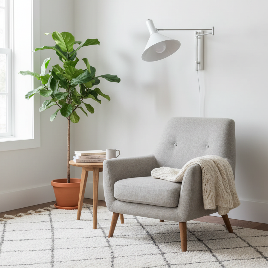 Peak Plug-In Wall Lamp, 360-Degree Swivel Head