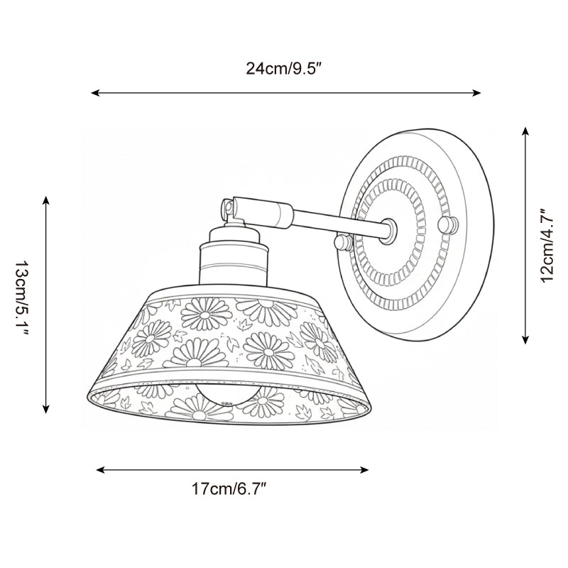 Porcelain Indigo Wall Lamp, Hand-Glazed Ceramic