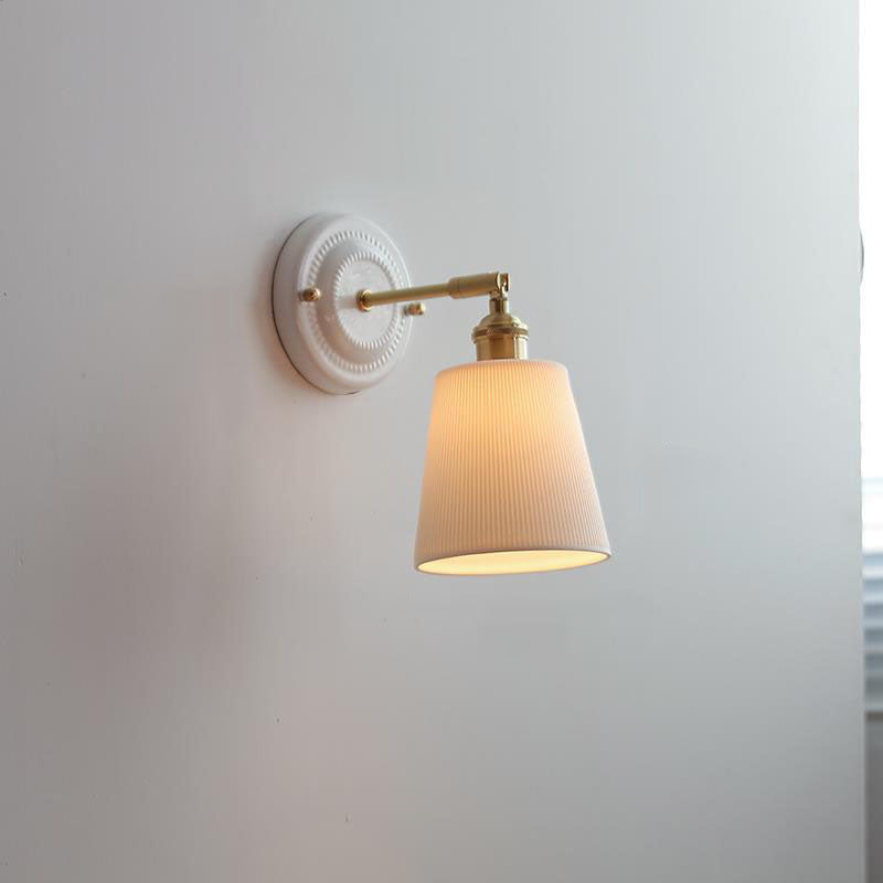 Vintage Ceramic Brass Wall Sconce, E26, 11 Designs, 100-240V