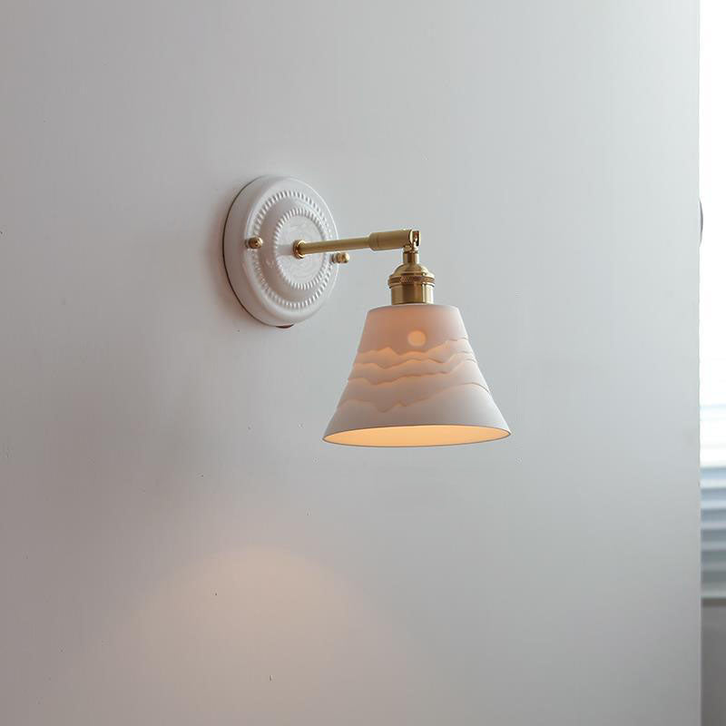 Vintage Ceramic Brass Wall Sconce, E26, 11 Designs, 100-240V