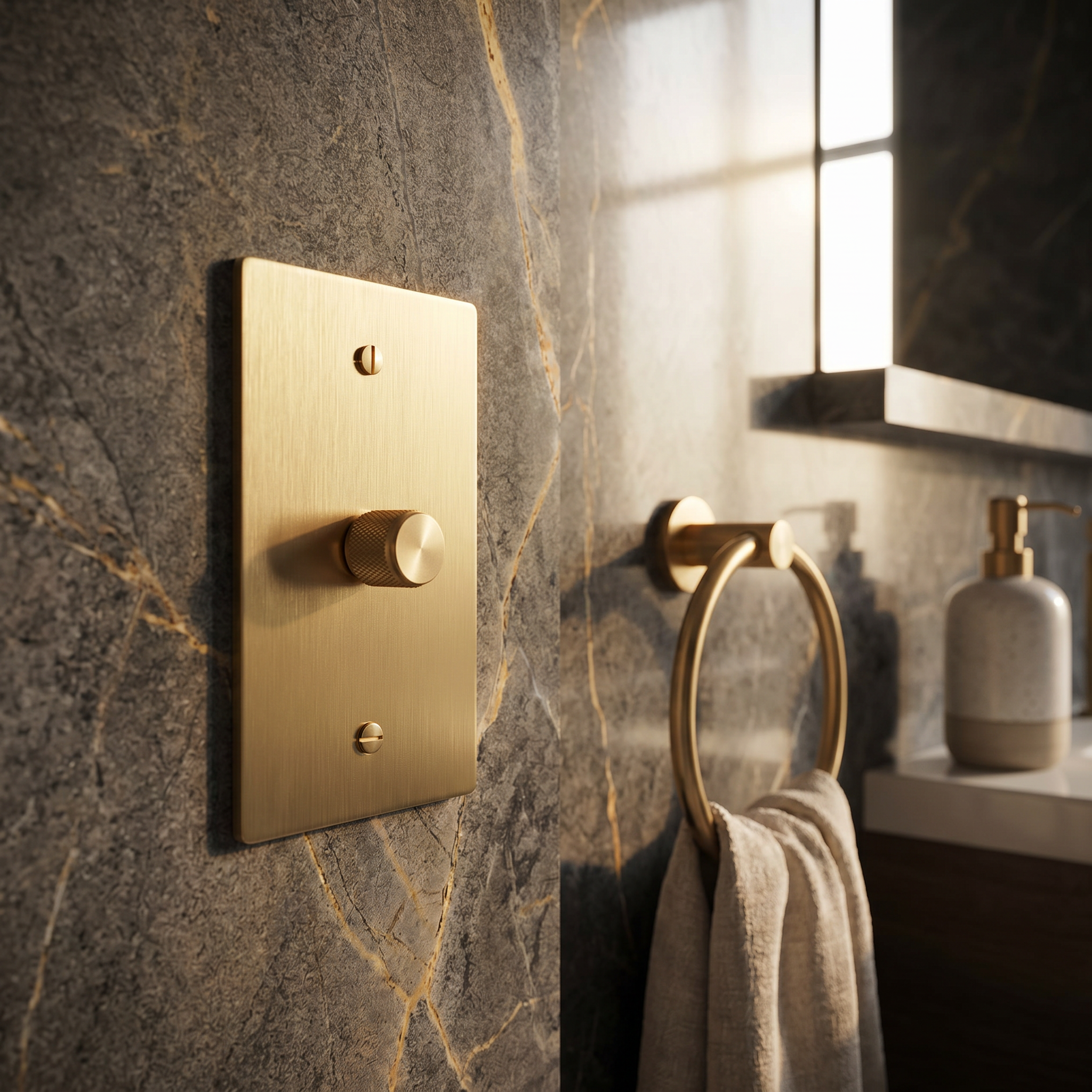 Solid Brass Rotary Dimmer Switch, 1 Gang