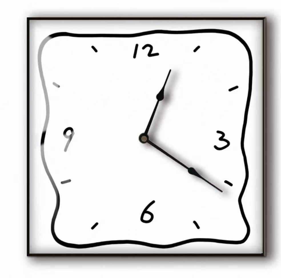 Graffiti Art Silent Wall Clock, Crystal Porcelain, Two Sizes