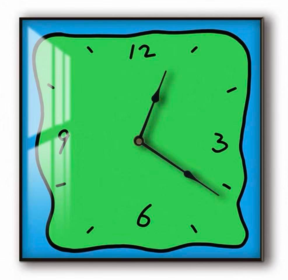 Graffiti Art Silent Wall Clock, Crystal Porcelain, Two Sizes