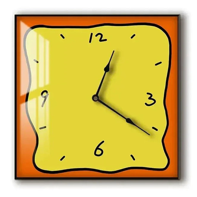 Graffiti Art Silent Wall Clock, Crystal Porcelain, Two Sizes