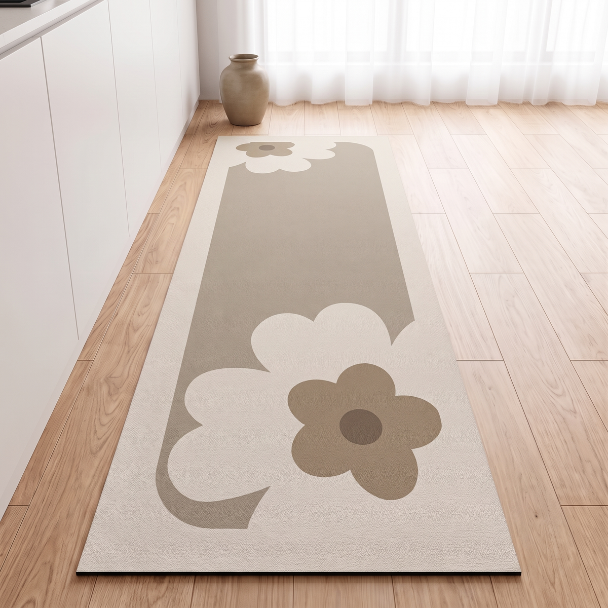 Kitchen runner with the flower design