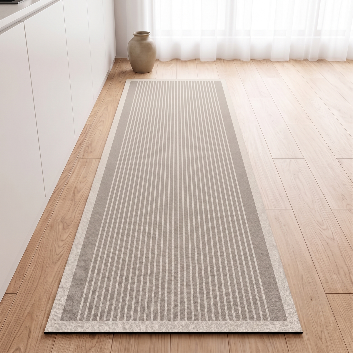 Kitchen runner with the stripes design