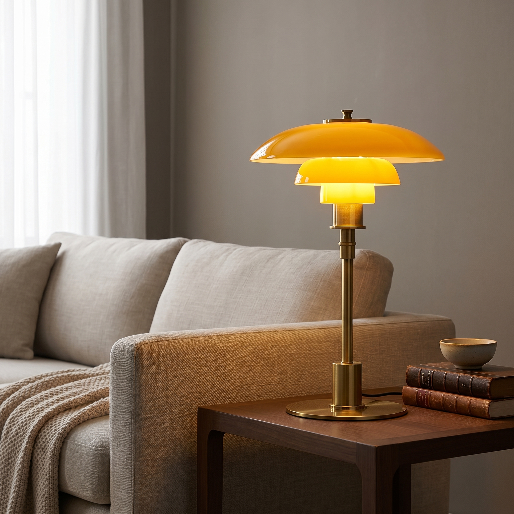 Art Deco Table Lamp, Iron and Frosted Glass, Amber or White Shade