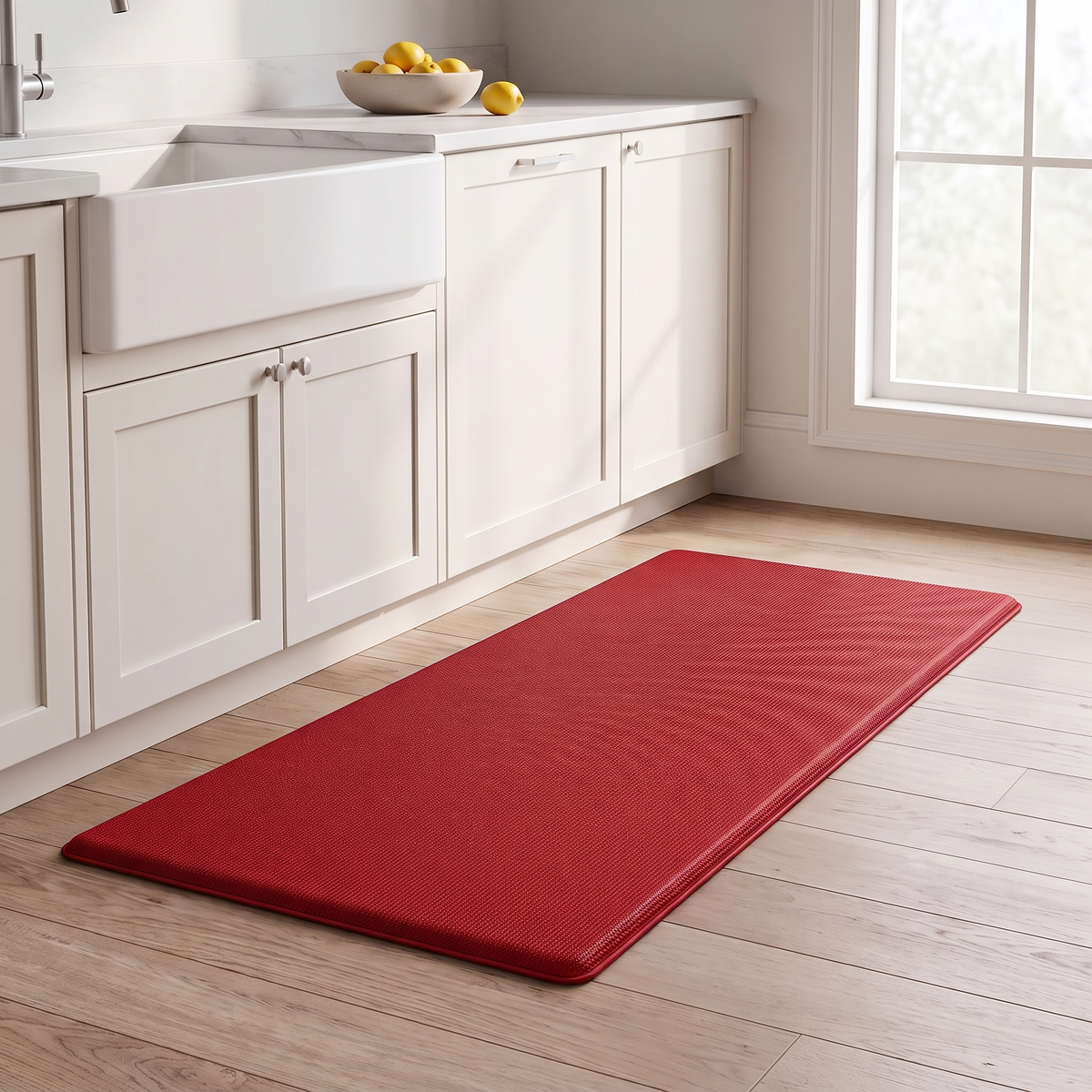 Red anti fatigue kitchen mat
