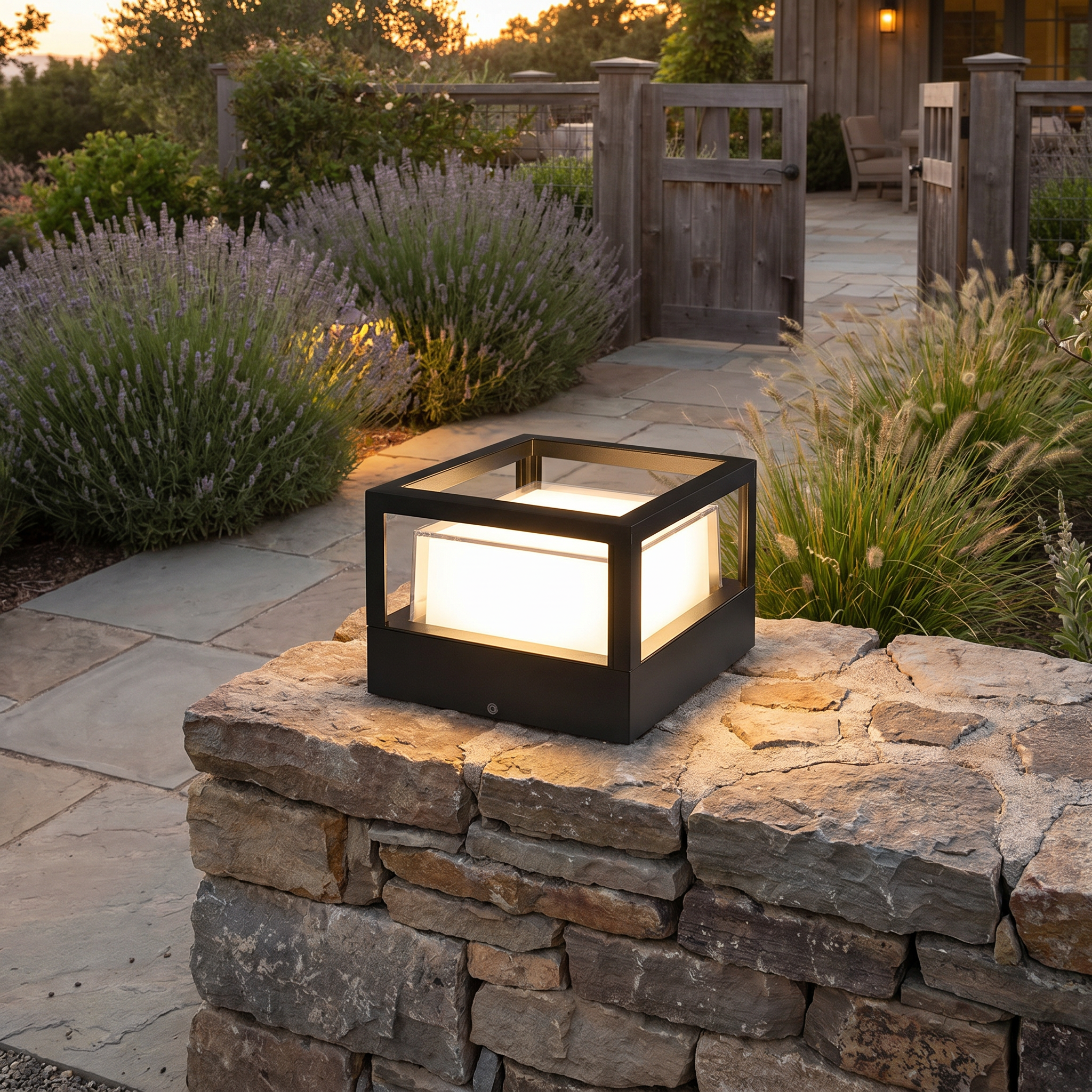 Aluminum Outdoor Lawn Light, LED, Square or Round, Small or Large, 3 Colors