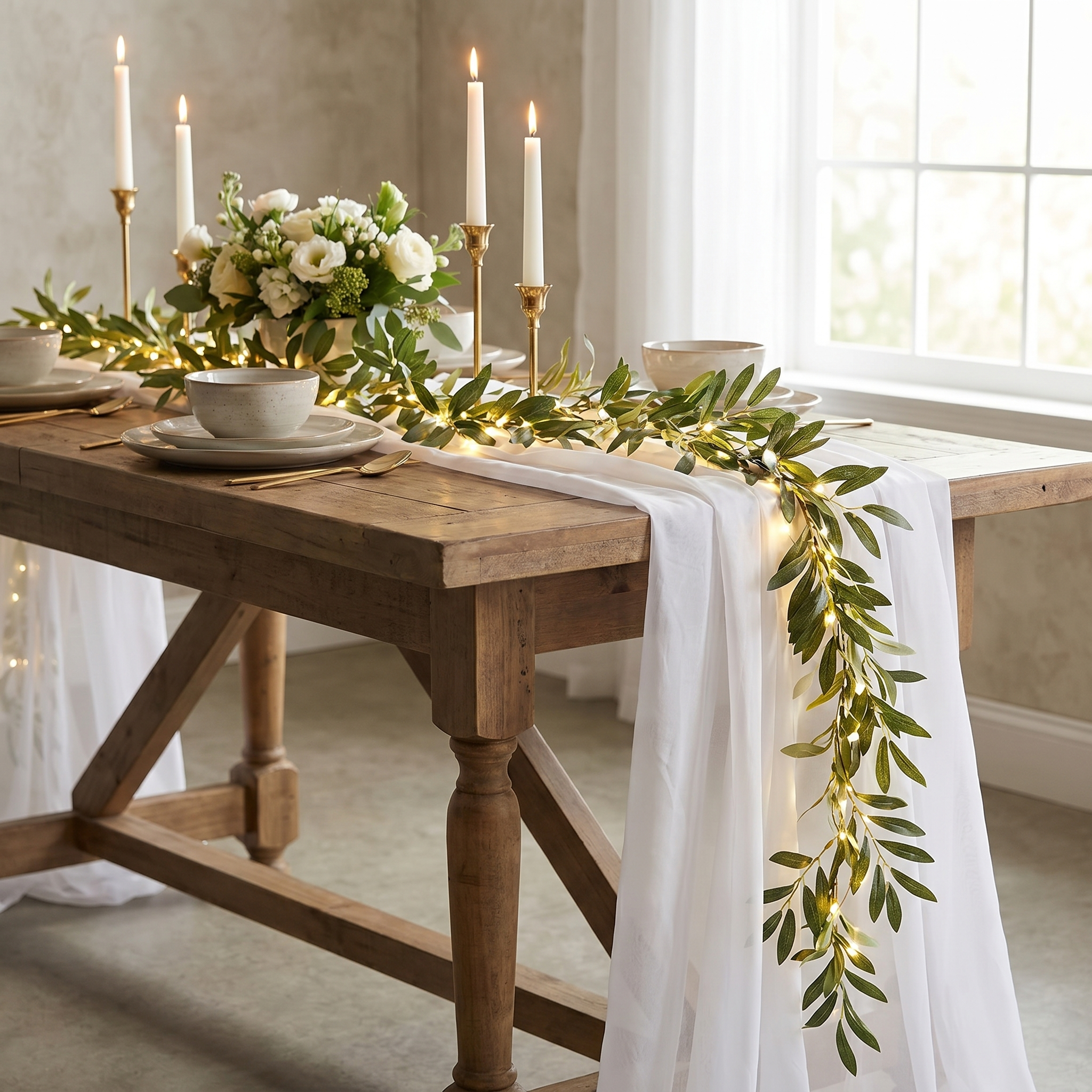 Botanical Garland Light, Warm White LED, Battery or Solar, 2m to 10m
