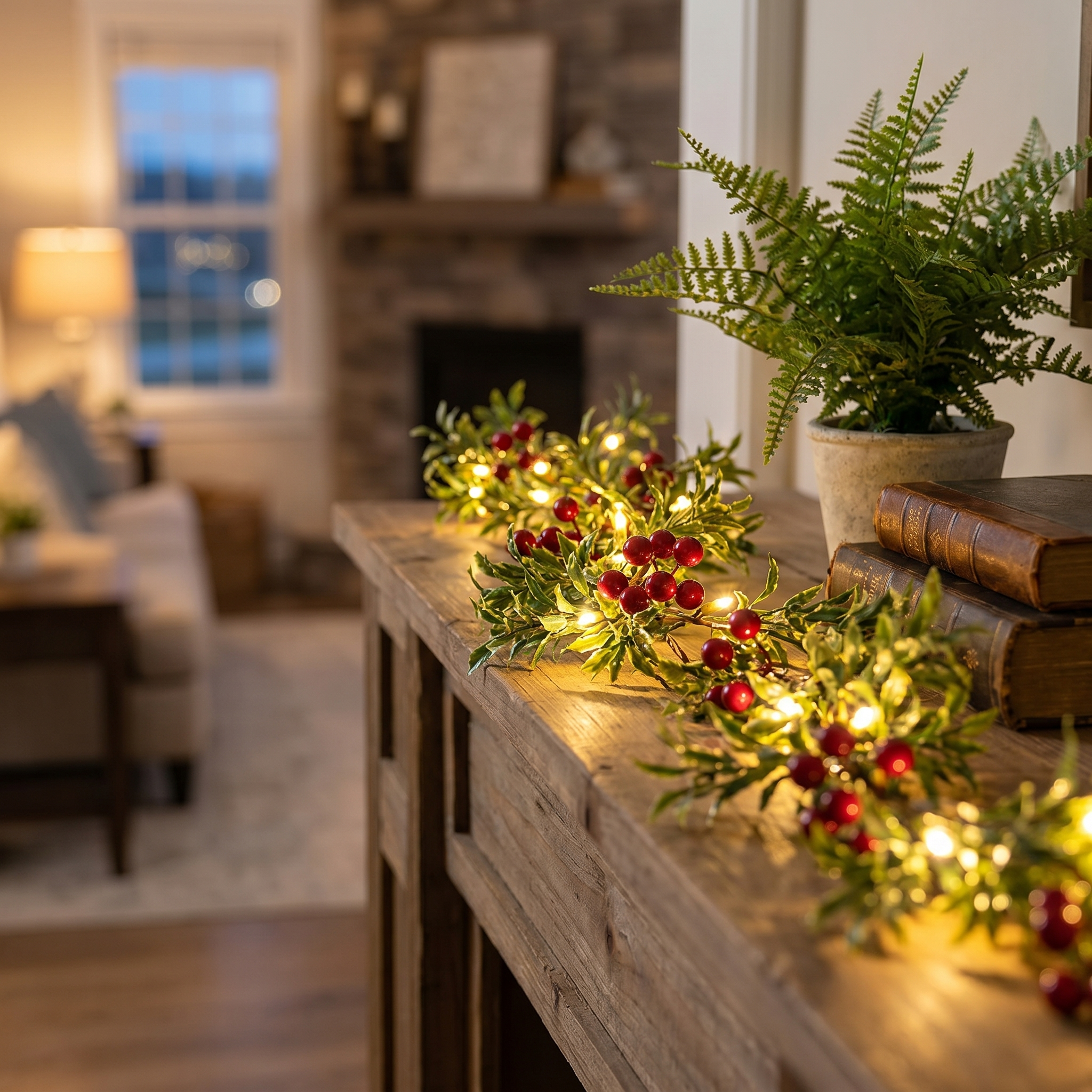 Botanical Garland Light, Warm White LED, Battery or Solar, 2m to 10m