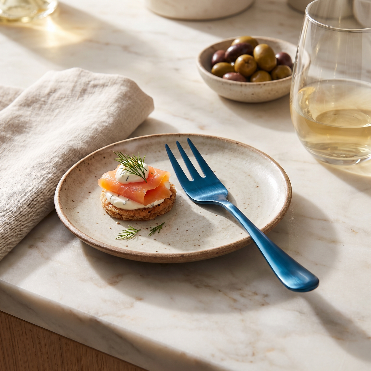 Barcelona Salad Fork Set, Plated Stainless Steel