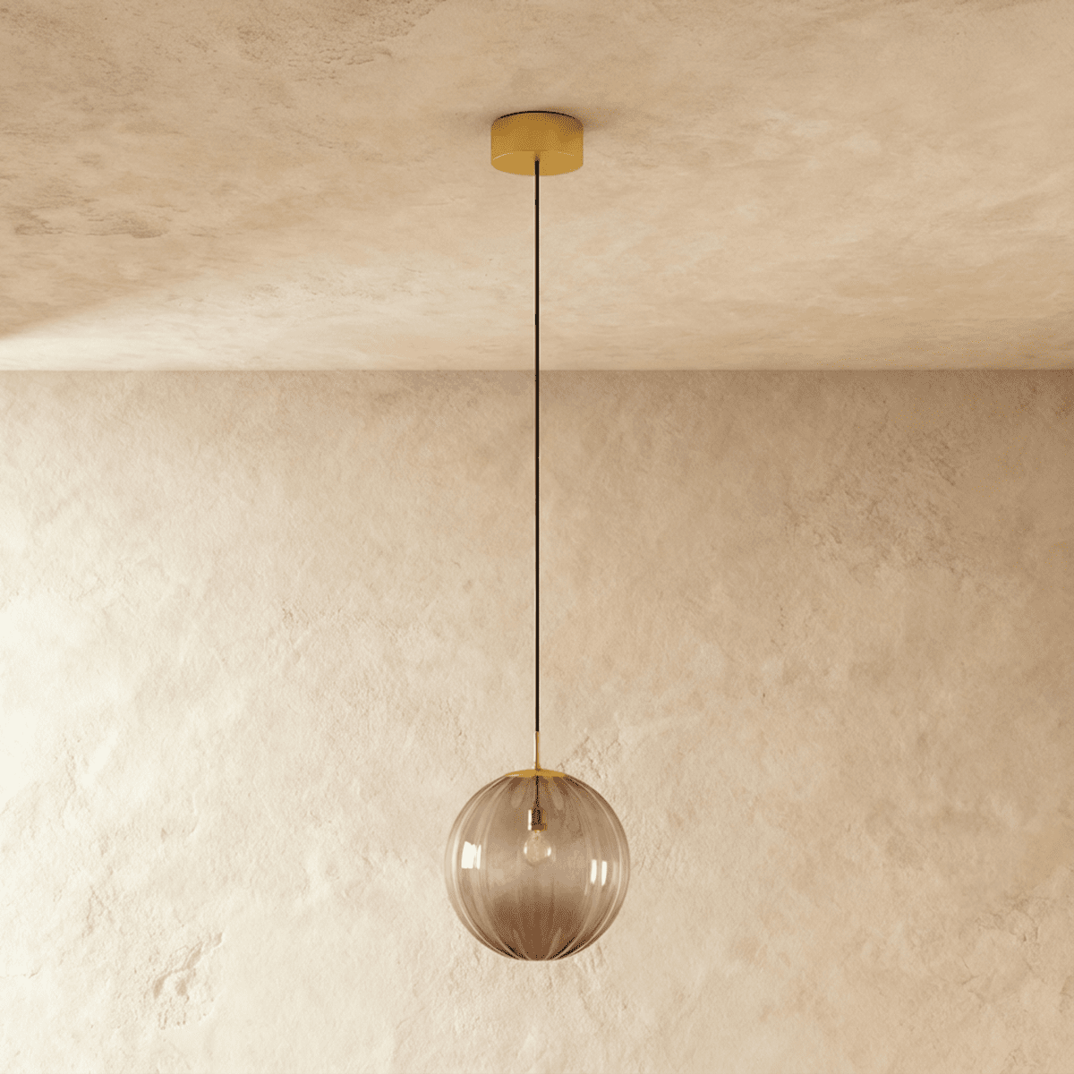Adeline Pendant Light, Stained Glass Ball Shade