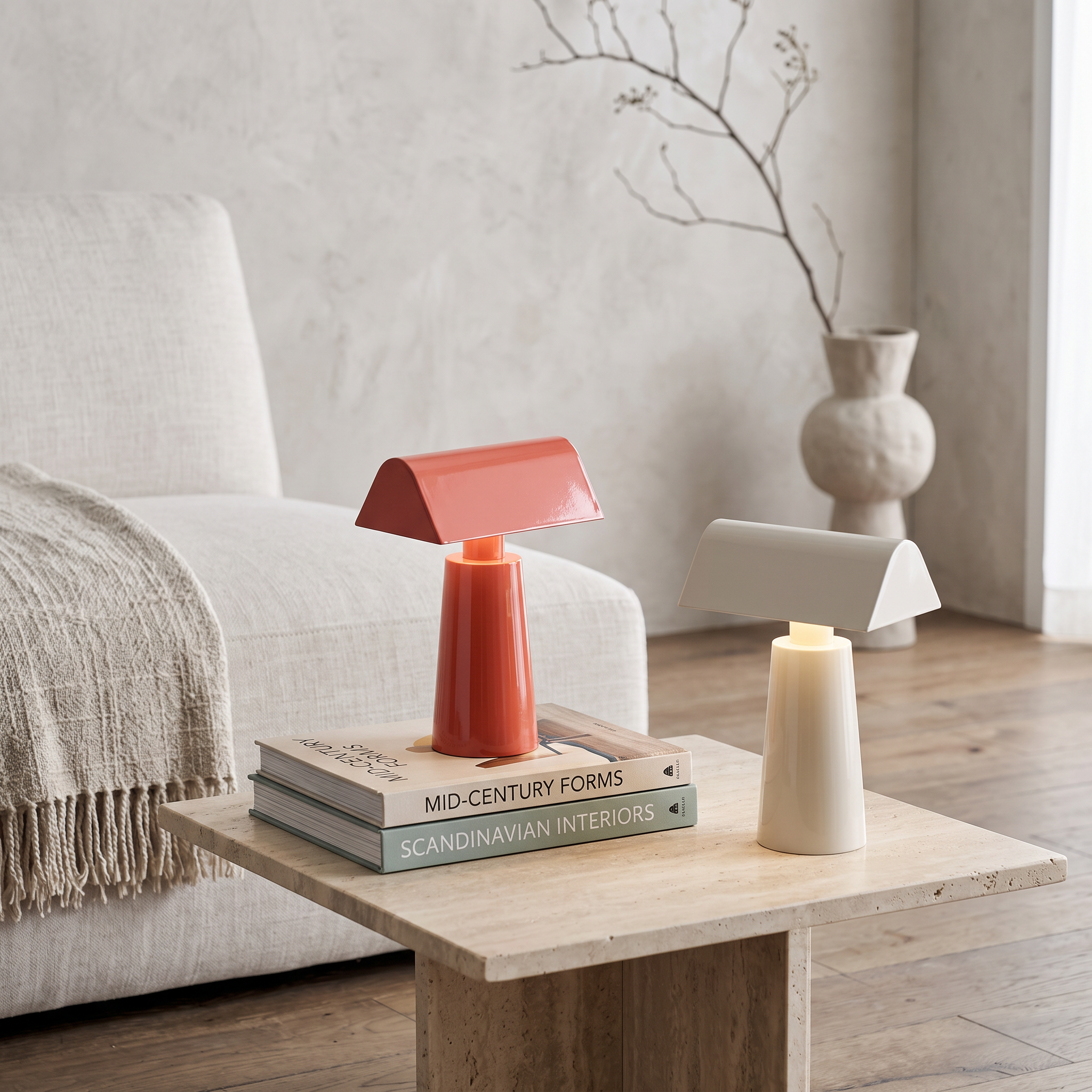 Caret Cordless Table Lamp, LED, USB Rechargeable