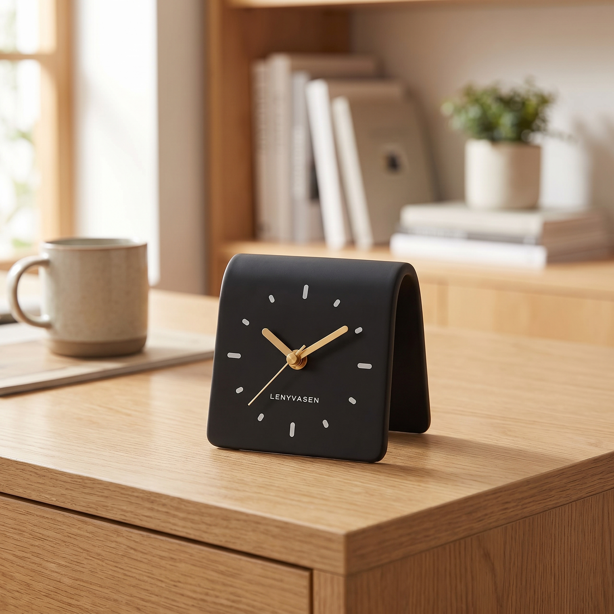 Ceramic Desk Clock, Needle Movement, 120mm, Five Colors, 300g