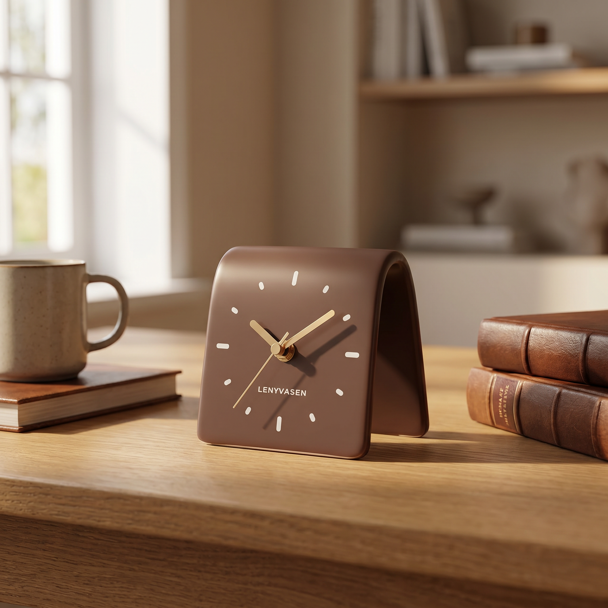 Ceramic Desk Clock, Needle Movement, 120mm, Five Colors, 300g