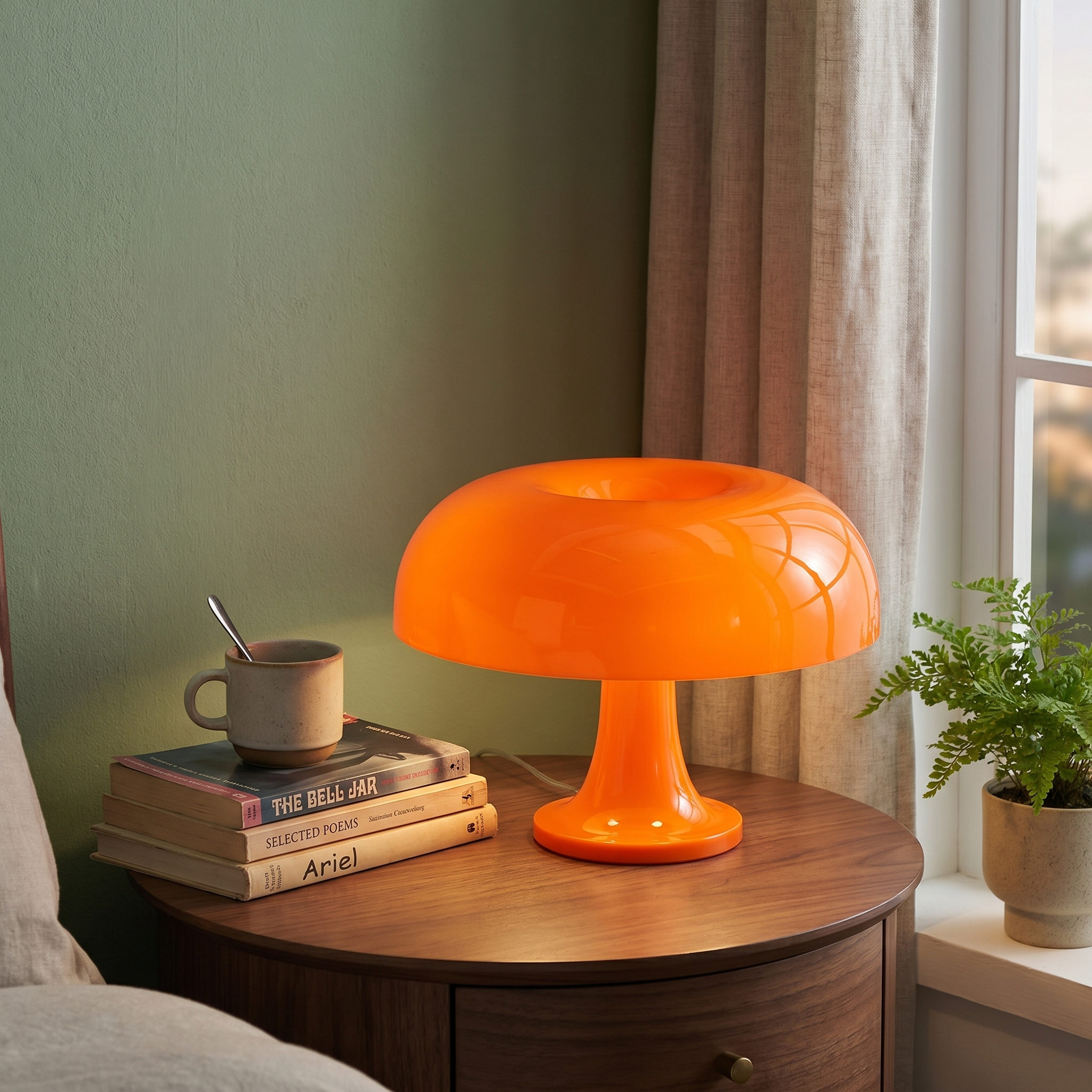 cleo retro mushroom table lamp 04