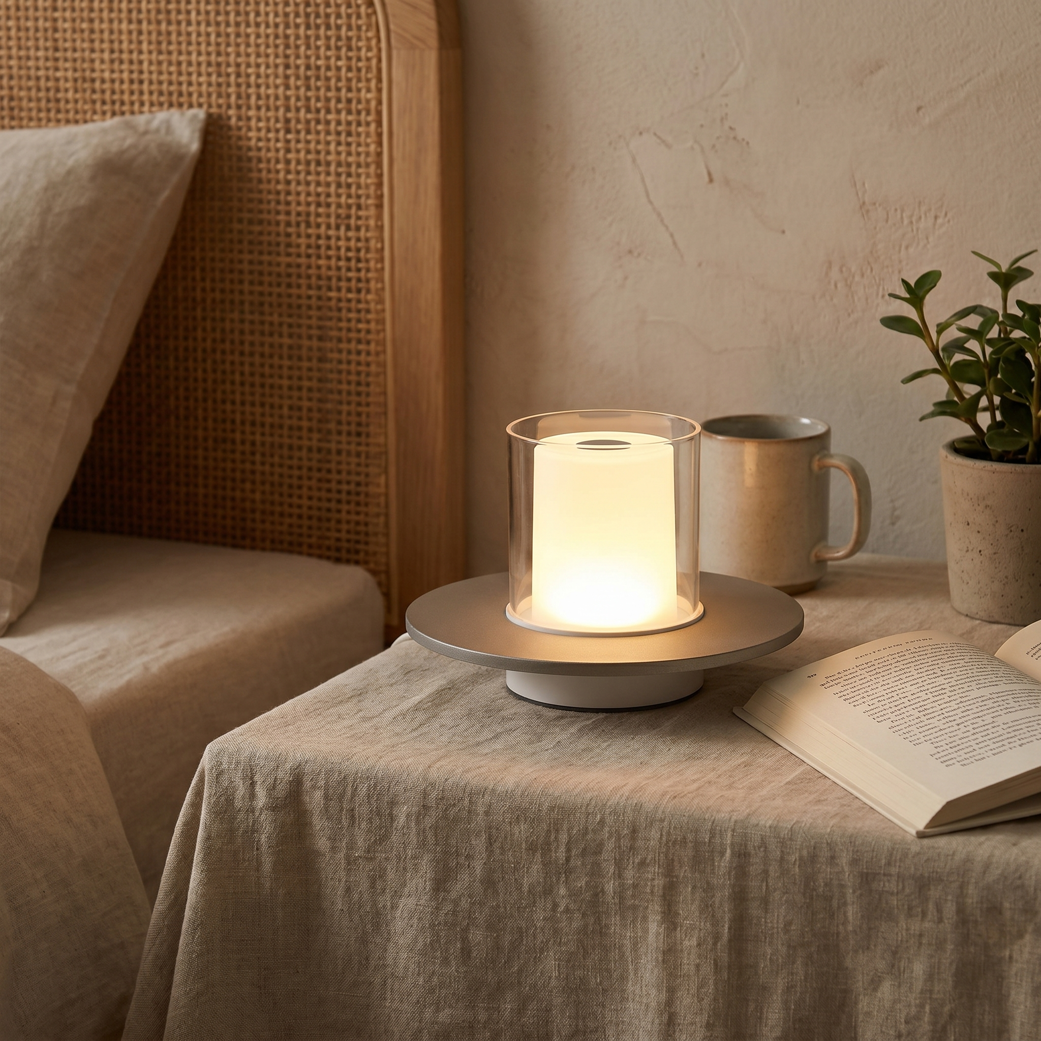 Candle Lamp, Hand-Wave Gesture Control, ABS and Steel, USB Rechargeable