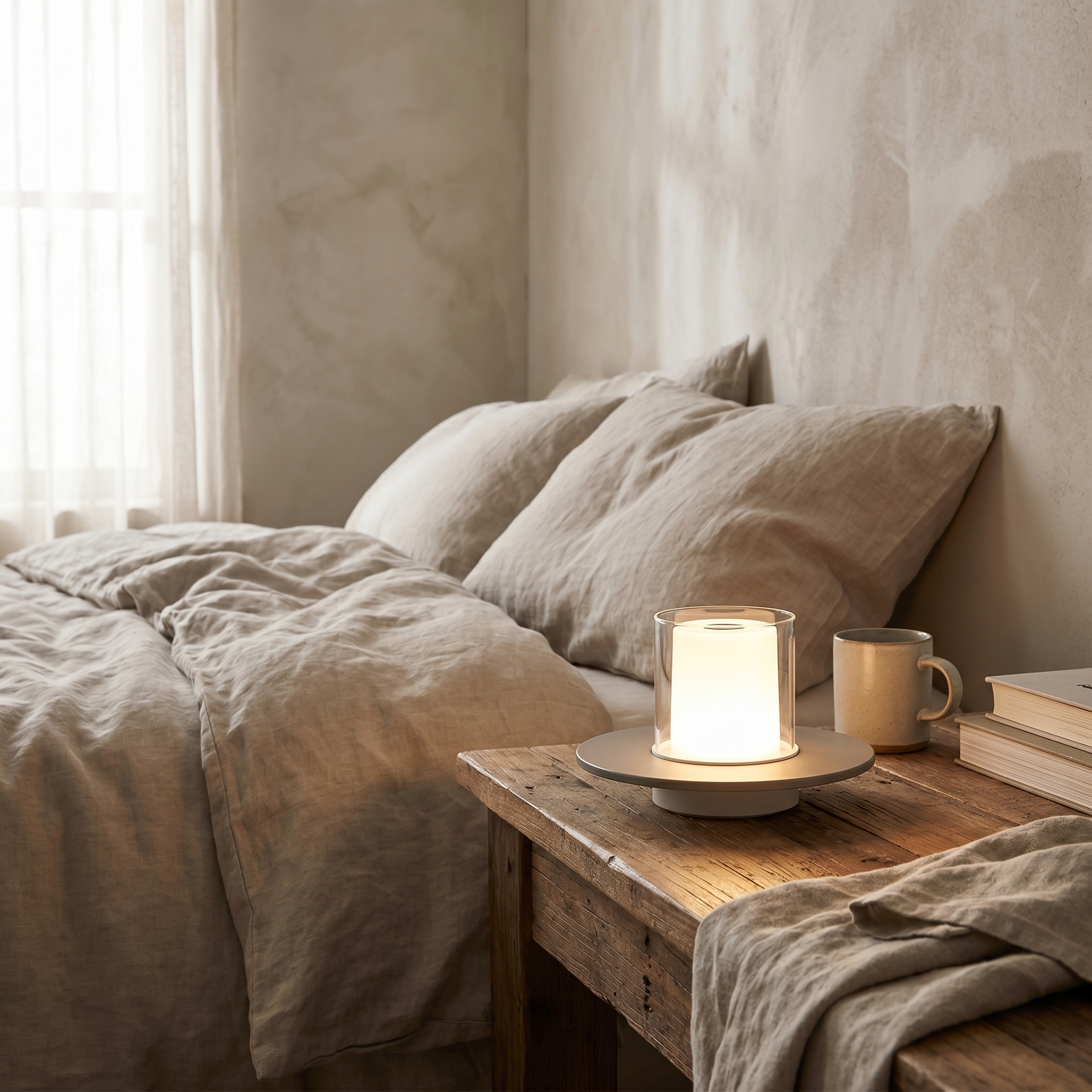 Candle Lamp, Hand-Wave Gesture Control, ABS and Steel, USB Rechargeable