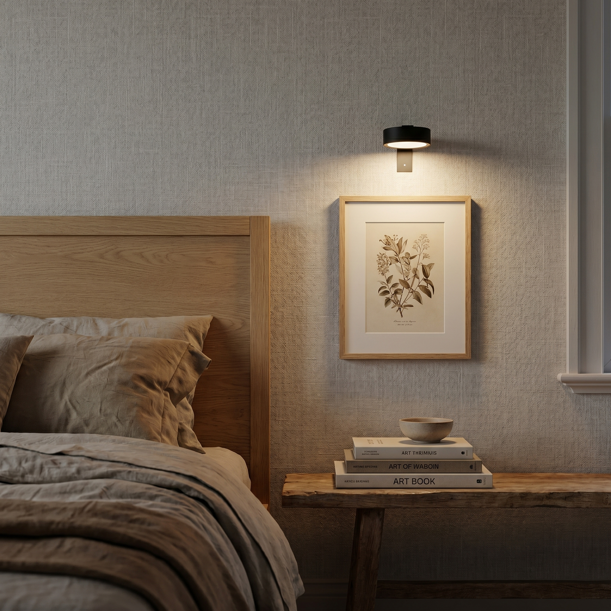 Cordless Picture Light, Dimmable, ABS and PC, Magnetic or Adhesive Mount
