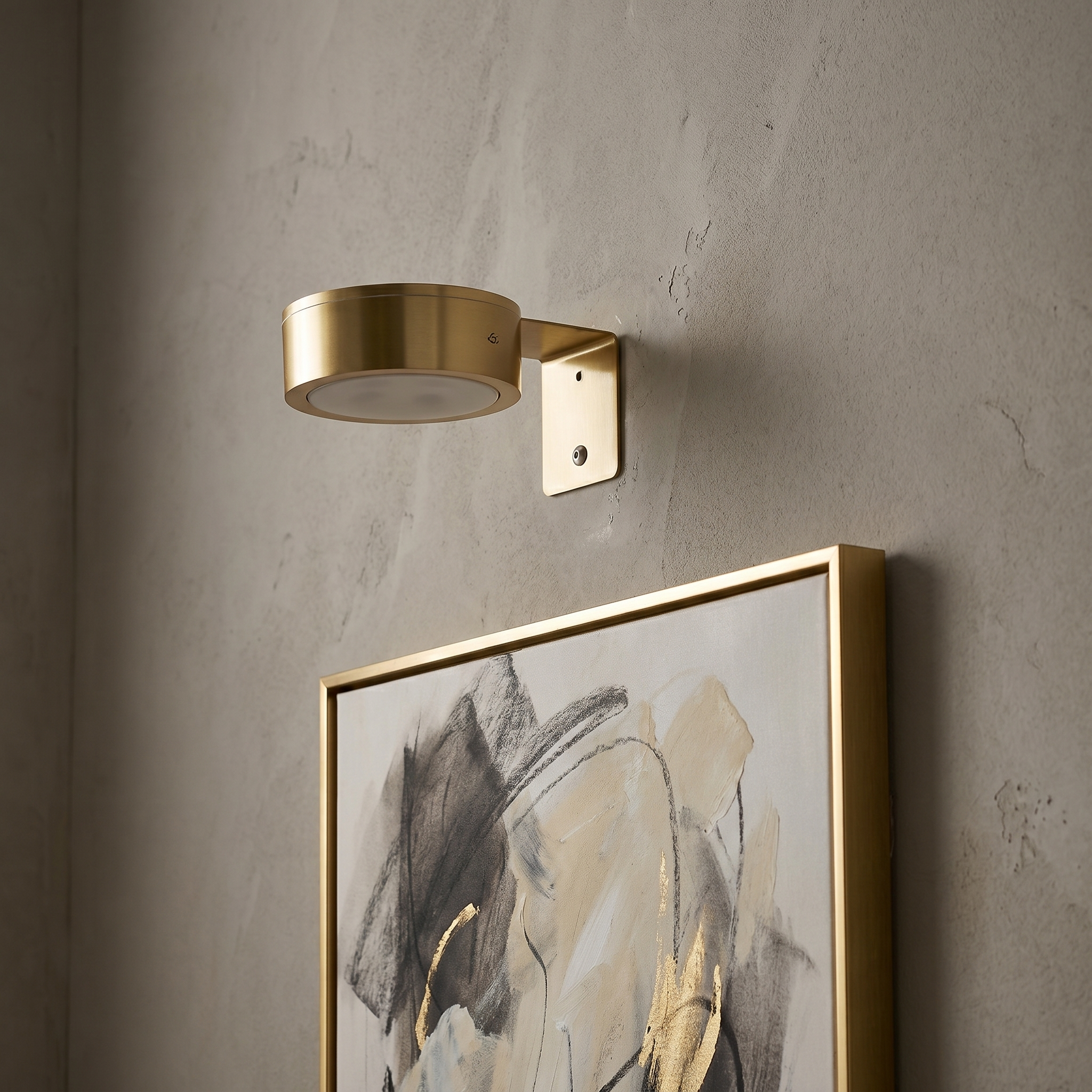 Cordless Picture Light, Dimmable, ABS and PC, Magnetic or Adhesive Mount