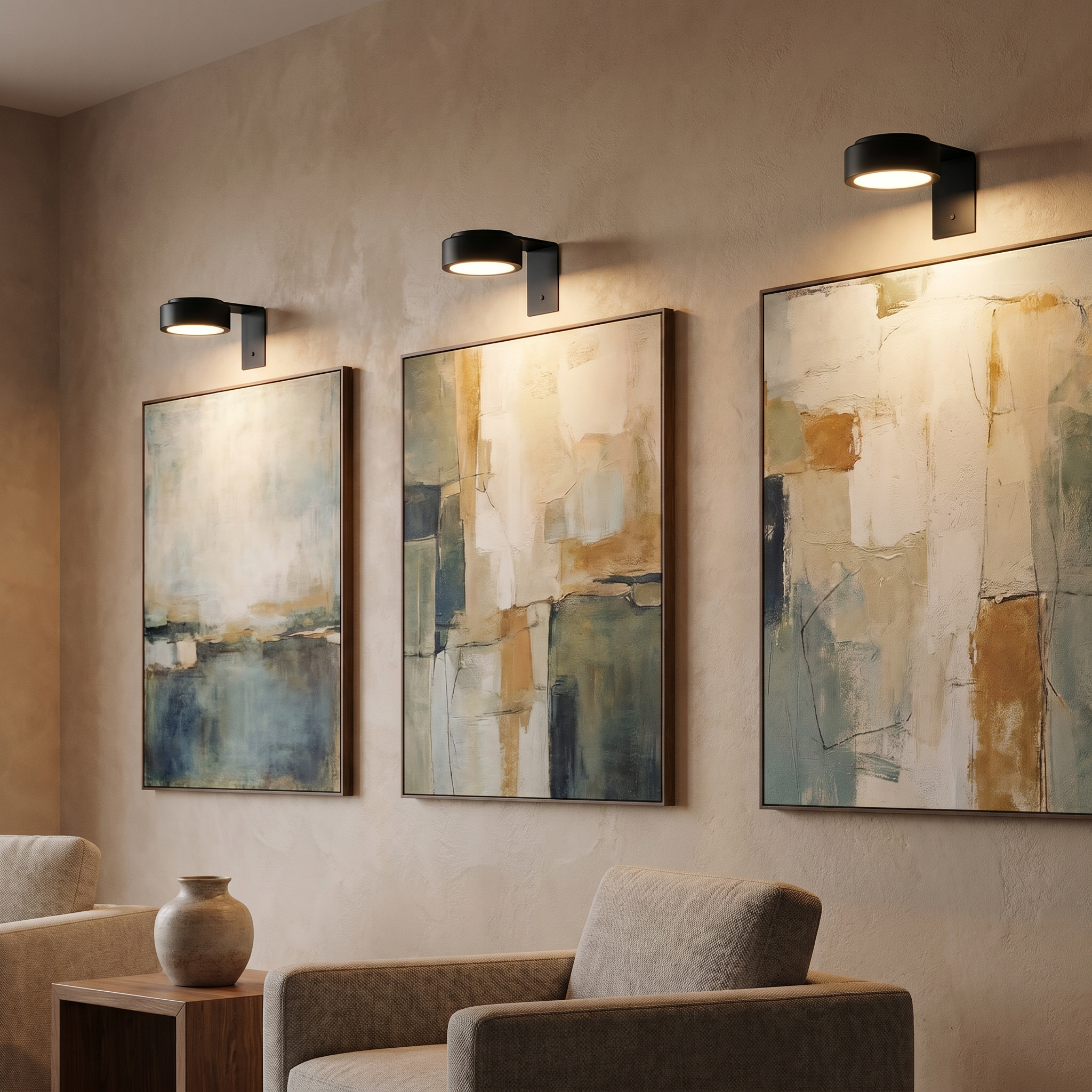 Cordless Picture Light, Dimmable, ABS and PC, Magnetic or Adhesive Mount