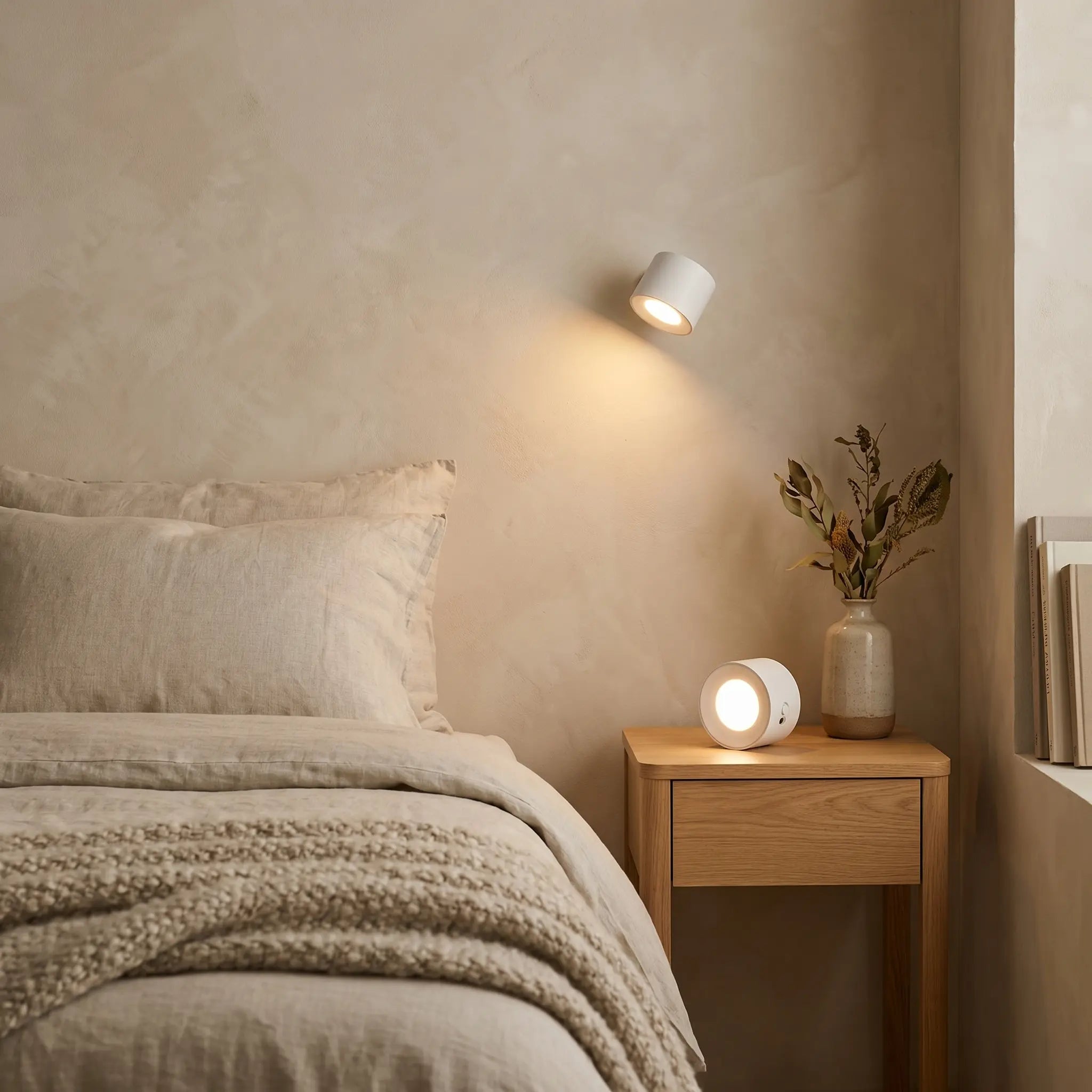Cordless Wall Lamp, Magnetic Mount, 360° Adjustable, Dimmable, USB-C