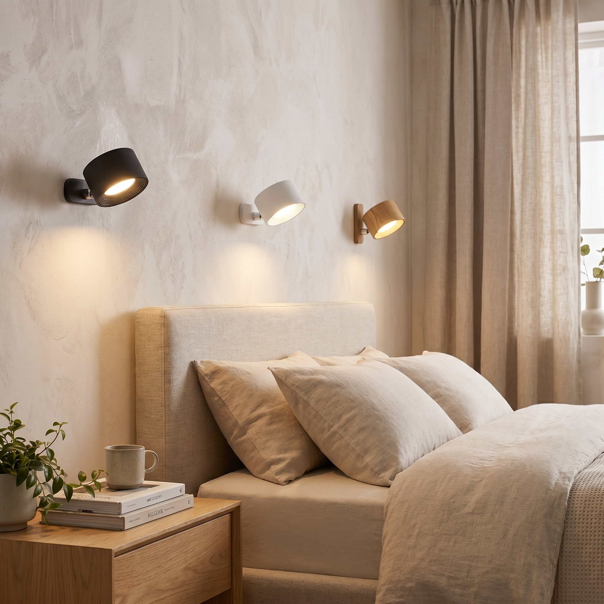 Cordless Wall Lamp, Magnetic Mount, 360° Adjustable, Dimmable, USB-C