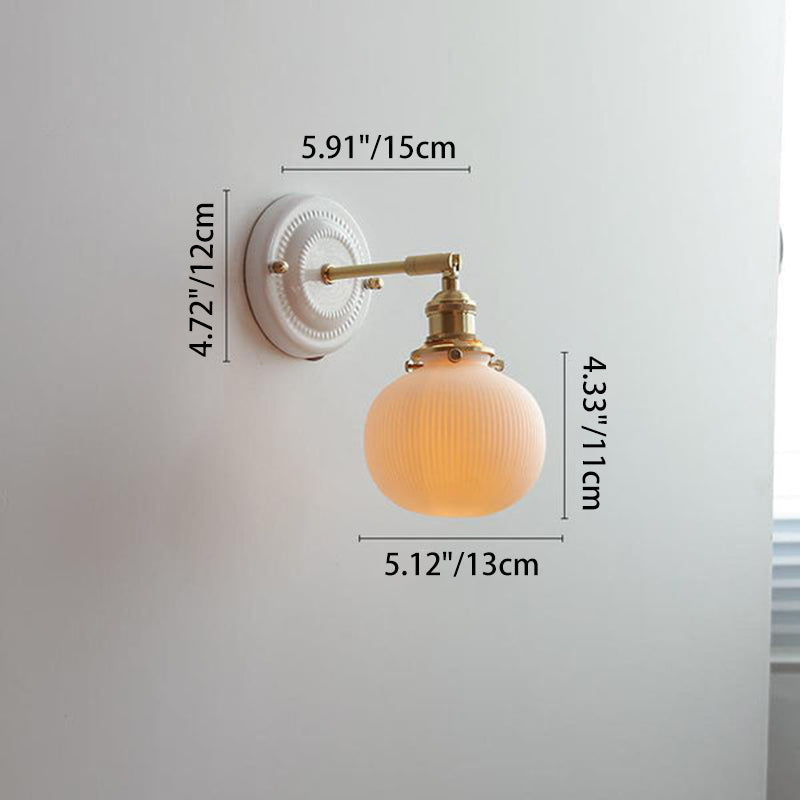 Vintage Ceramic Brass Wall Sconce, E26, 11 Designs, 100-240V