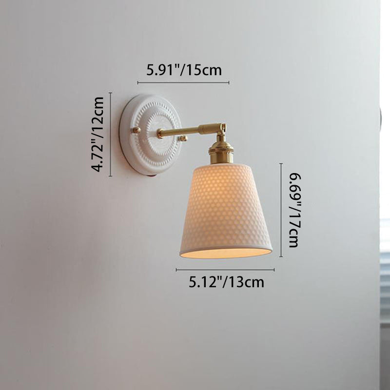 Vintage Ceramic Brass Wall Sconce, E26, 11 Designs, 100-240V