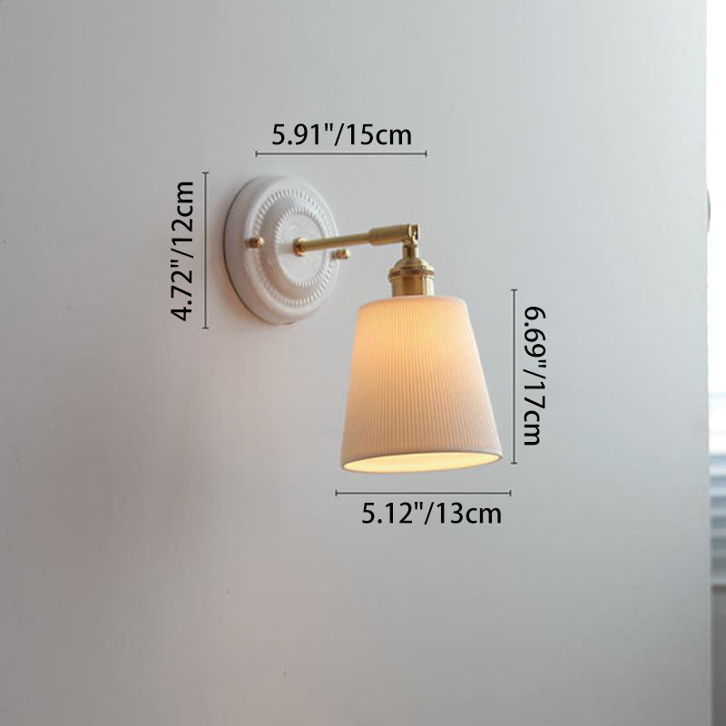 Vintage Ceramic Brass Wall Sconce, E26, 11 Designs, 100-240V
