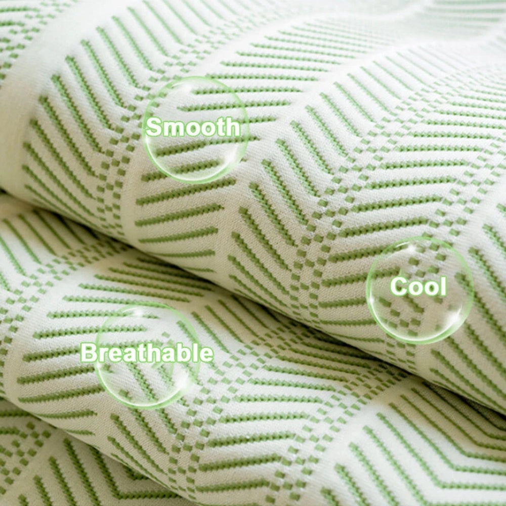 Elowen Herringbone Sofa Cover, Scalloped Edge Microfiber
