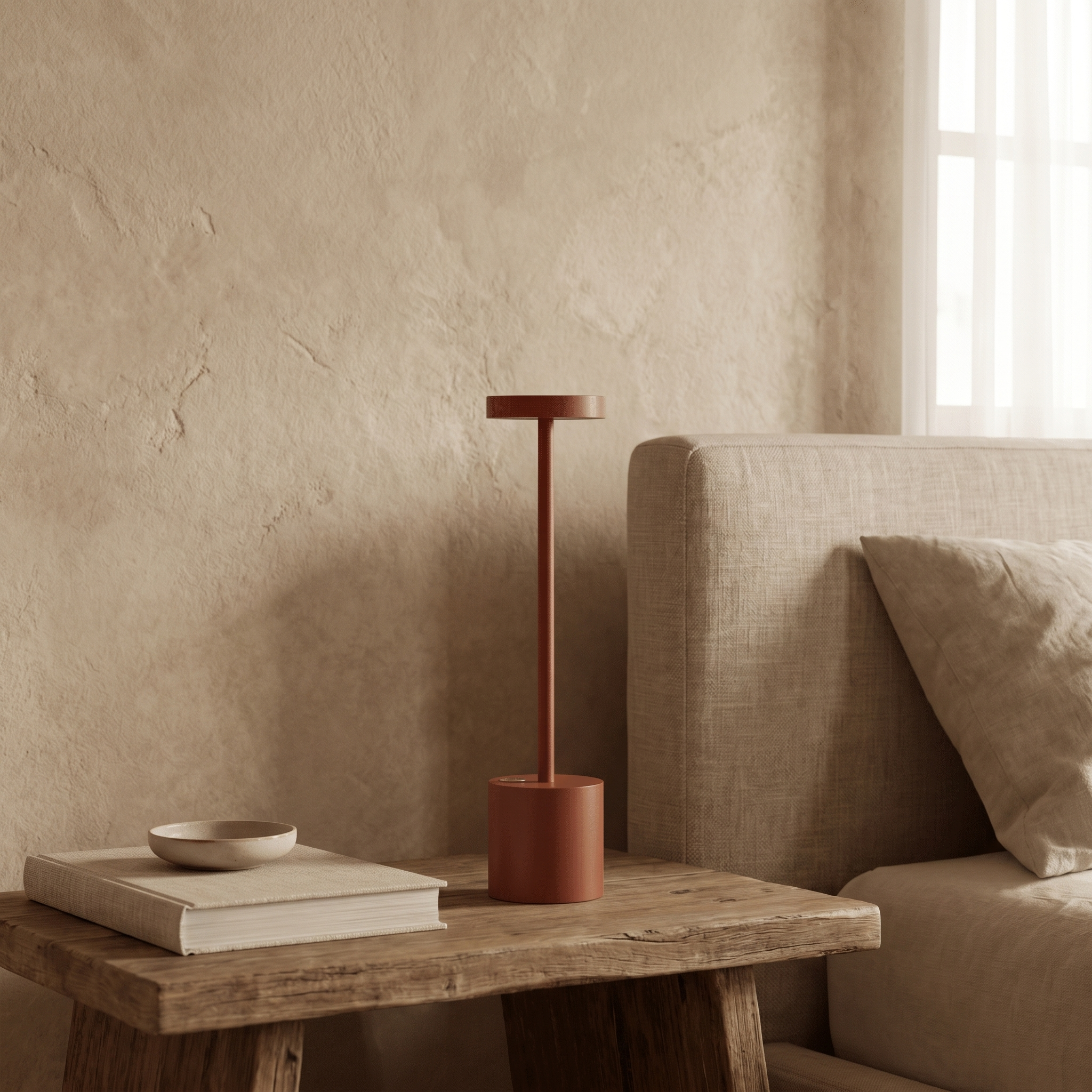 Maren Rechargeable Table Lamp, Aluminum, Touch Dimmable
