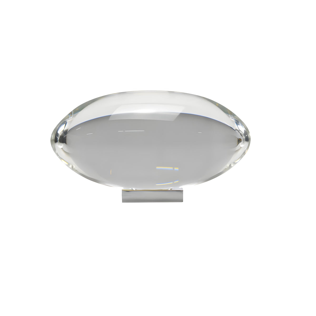Clear crystal style glass shade on its base