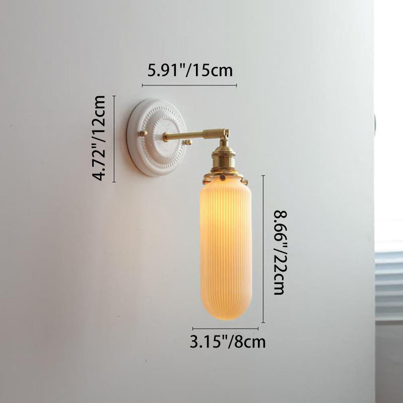 Vintage Ceramic Brass Wall Sconce, E26, 11 Designs, 100-240V