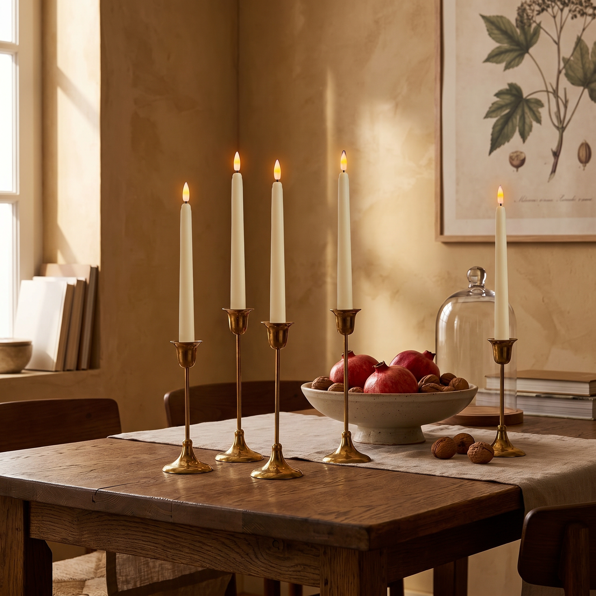 Flameless Chandelier Candles, Remote Timer and Dimmer, LED, Set of 4