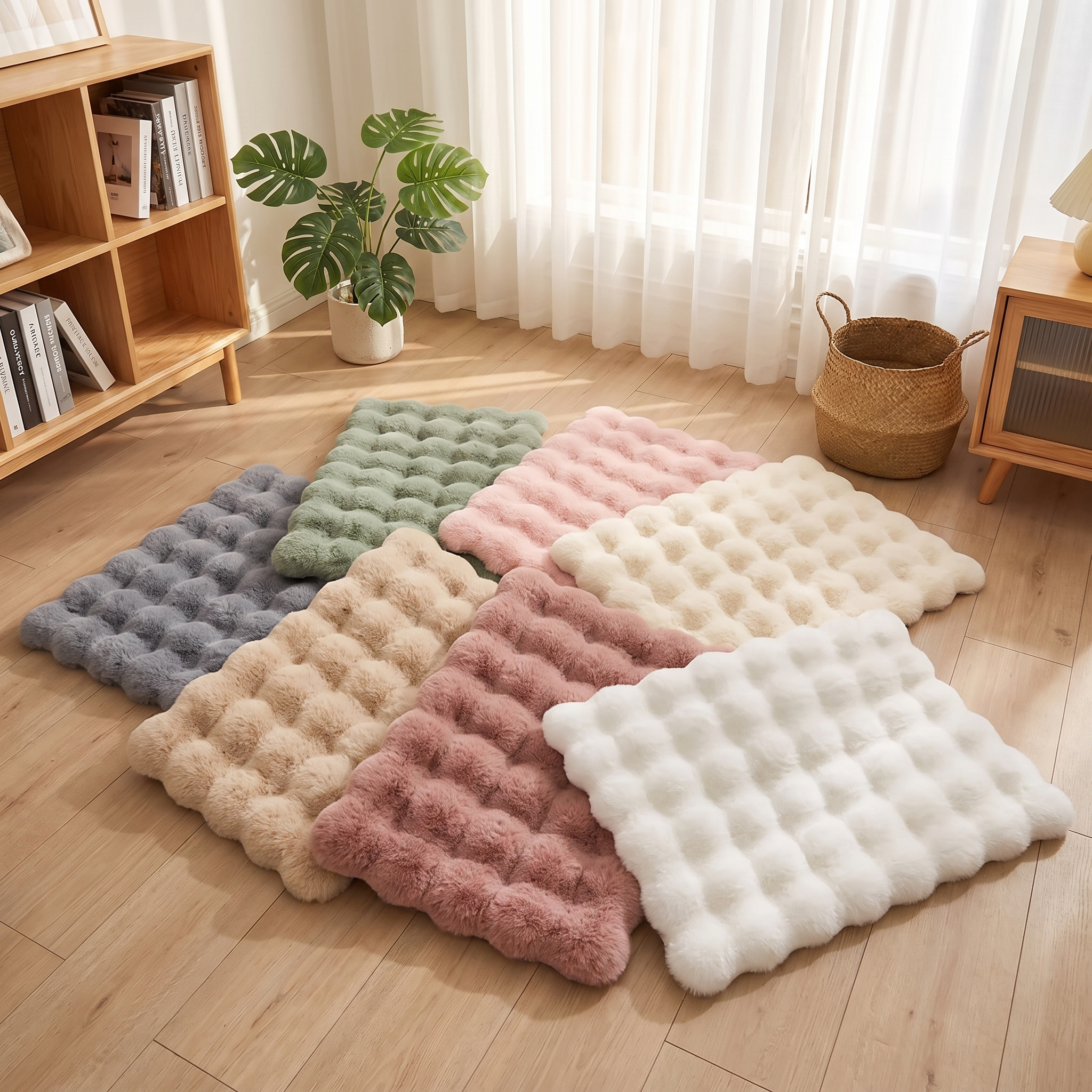 Faux Fur Pet Mat, Plush Non-Slip Microfiber