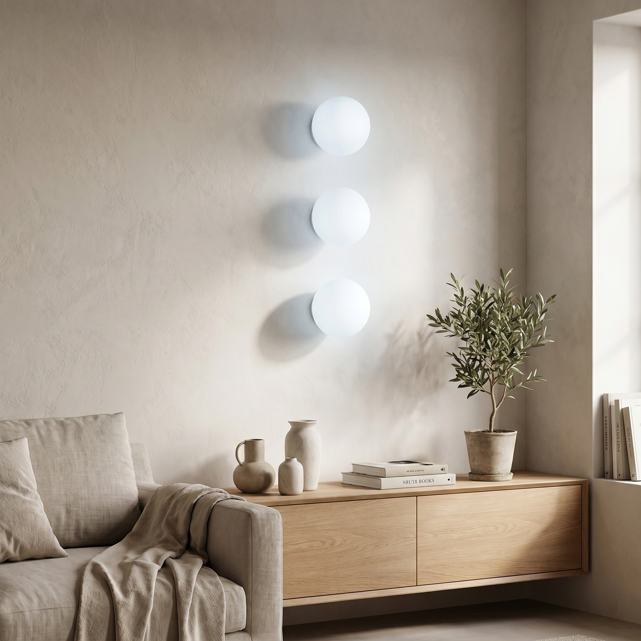 Frosted Glass Wall Lamp, G9 LED, Three Color Temps, Four Sizes