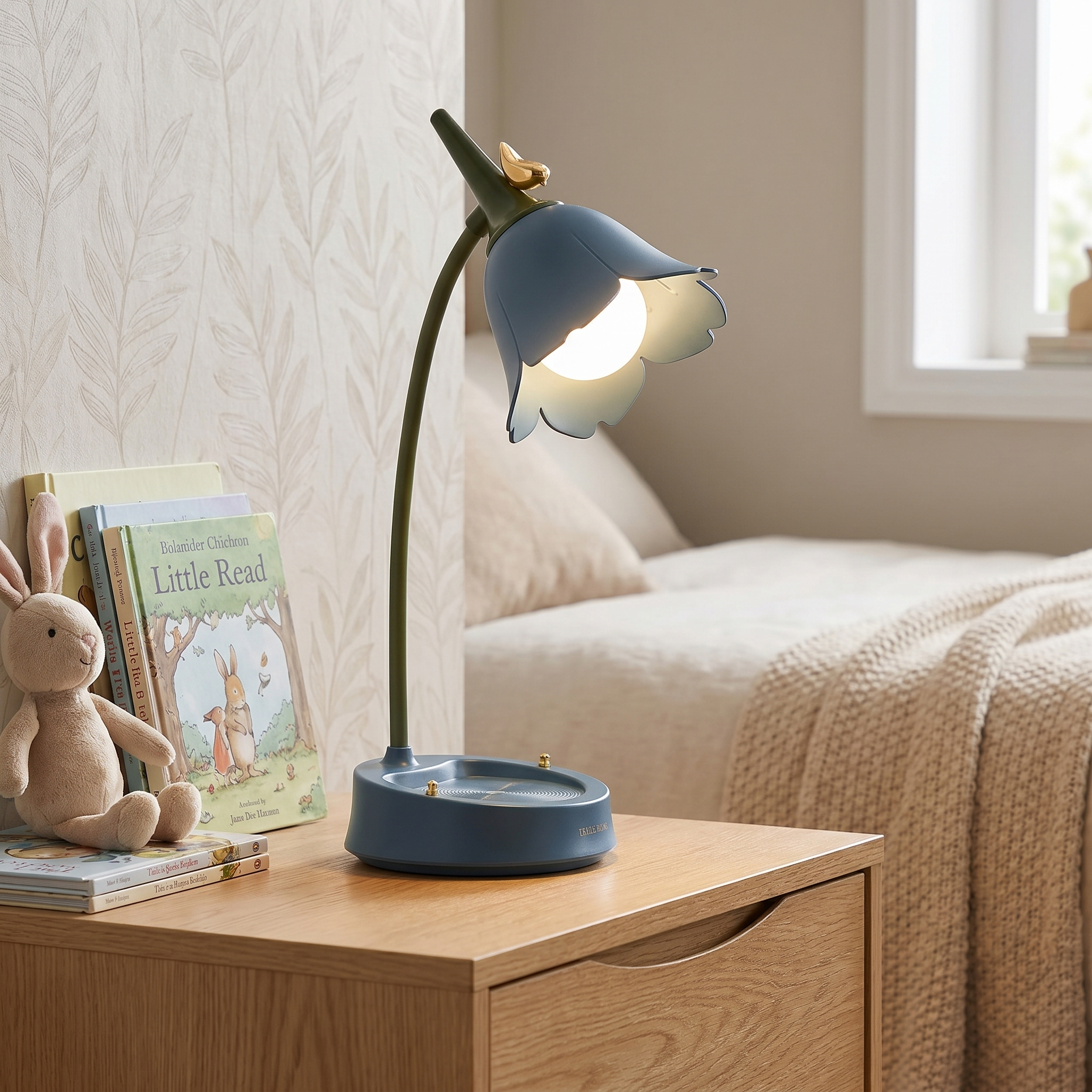 Flower Petal Desk Lamp, Touch Control, Dimmable LED, ABS, CE Certified